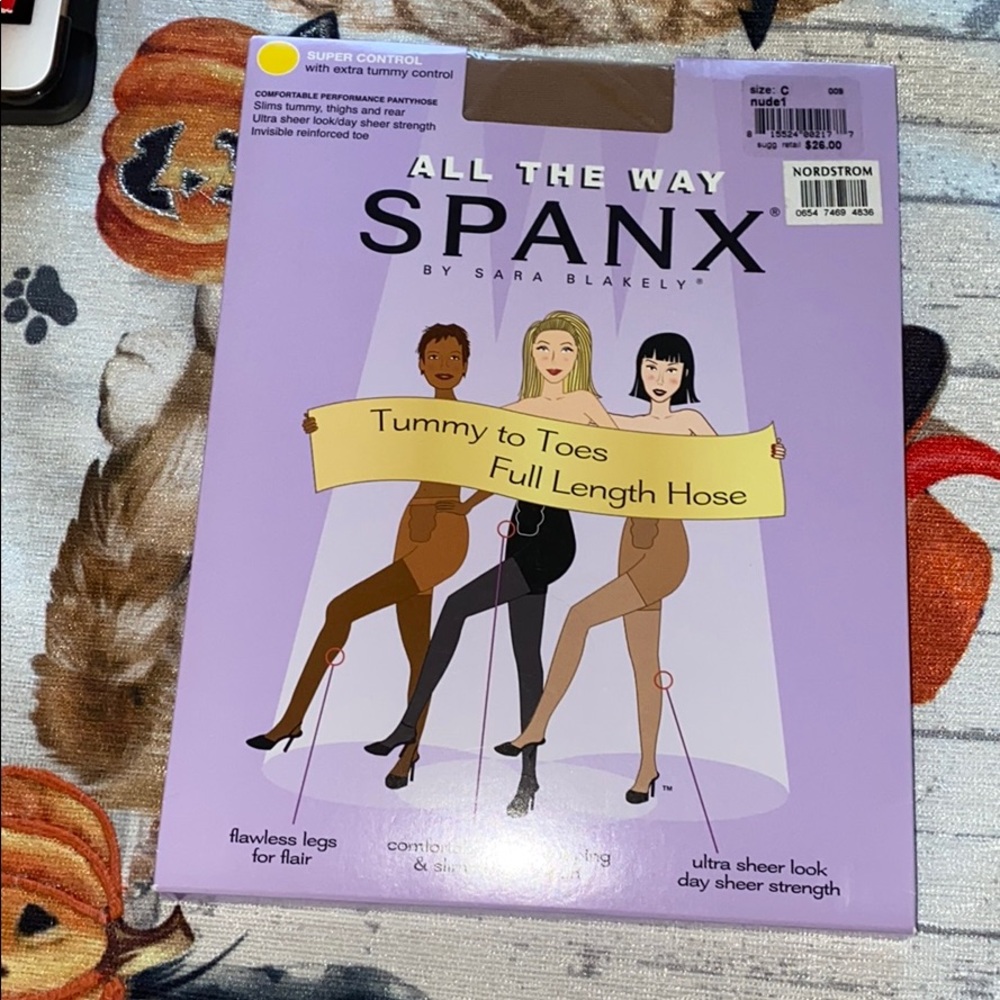 New Spanx all the Way pantyhose size C nude 1